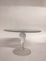 Michael Weems Frosted Crystal Cake Stand, 2002