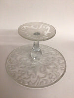 Michael Weems Frosted Crystal Cake Stand, 2002