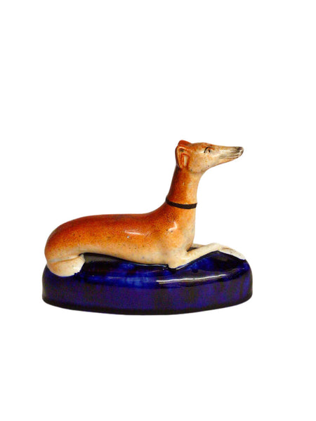 19th c. Staffordshire Whippet Inkwell