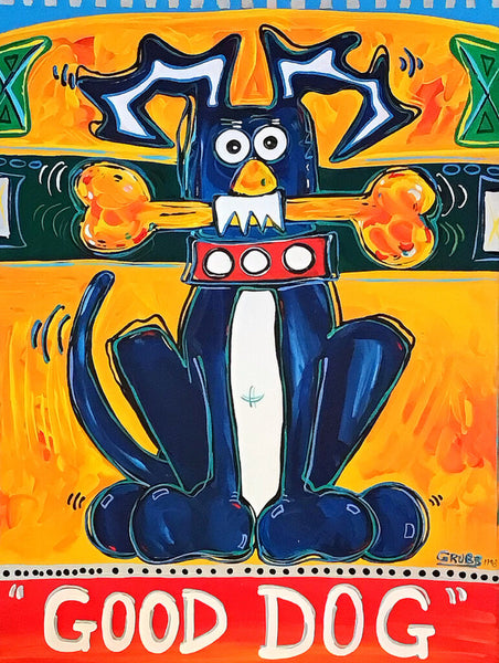 Lisa Grubb, "Good Dog". Acrylic on Canvas, 1998.