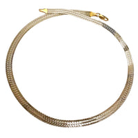 14Kt Yellow & White Gold Reversible Flat Necklace