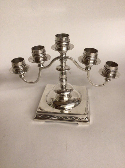 Pair/Spratling Silver 5-Light Candelabras, ca. 1940-4