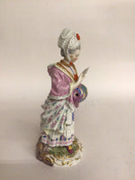 Meissen Porcelain Lace Figurine, Woman w/Letter