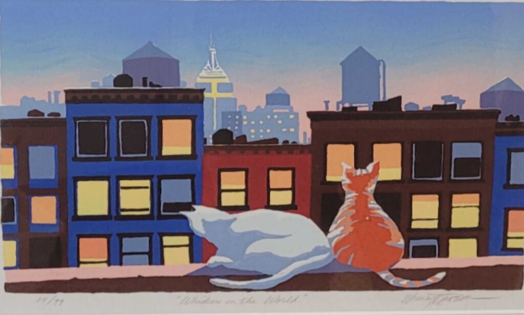 Cantwell. Whiskers on the World. Serigraph