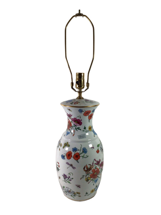 Gucci "Flora" Porcelain Lamp by Bernardaud Limoges, ca. 1980s