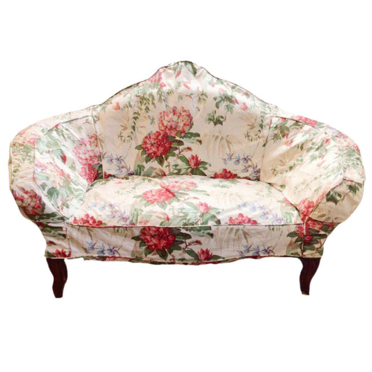 Victorian Upholstered Loveseat & Slipcover