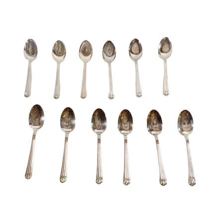 12 Christofle "Aria" Silverplated Dessert Spoons