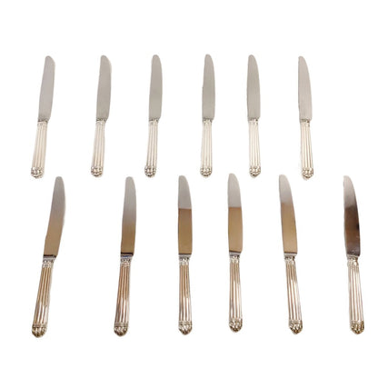 12 Christofle "Aria" Silverplated Dinner Knives
