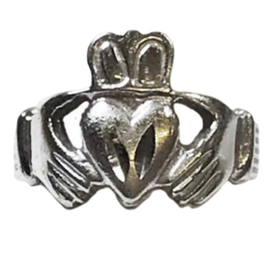 14Kt White Gold Claddagh Ring