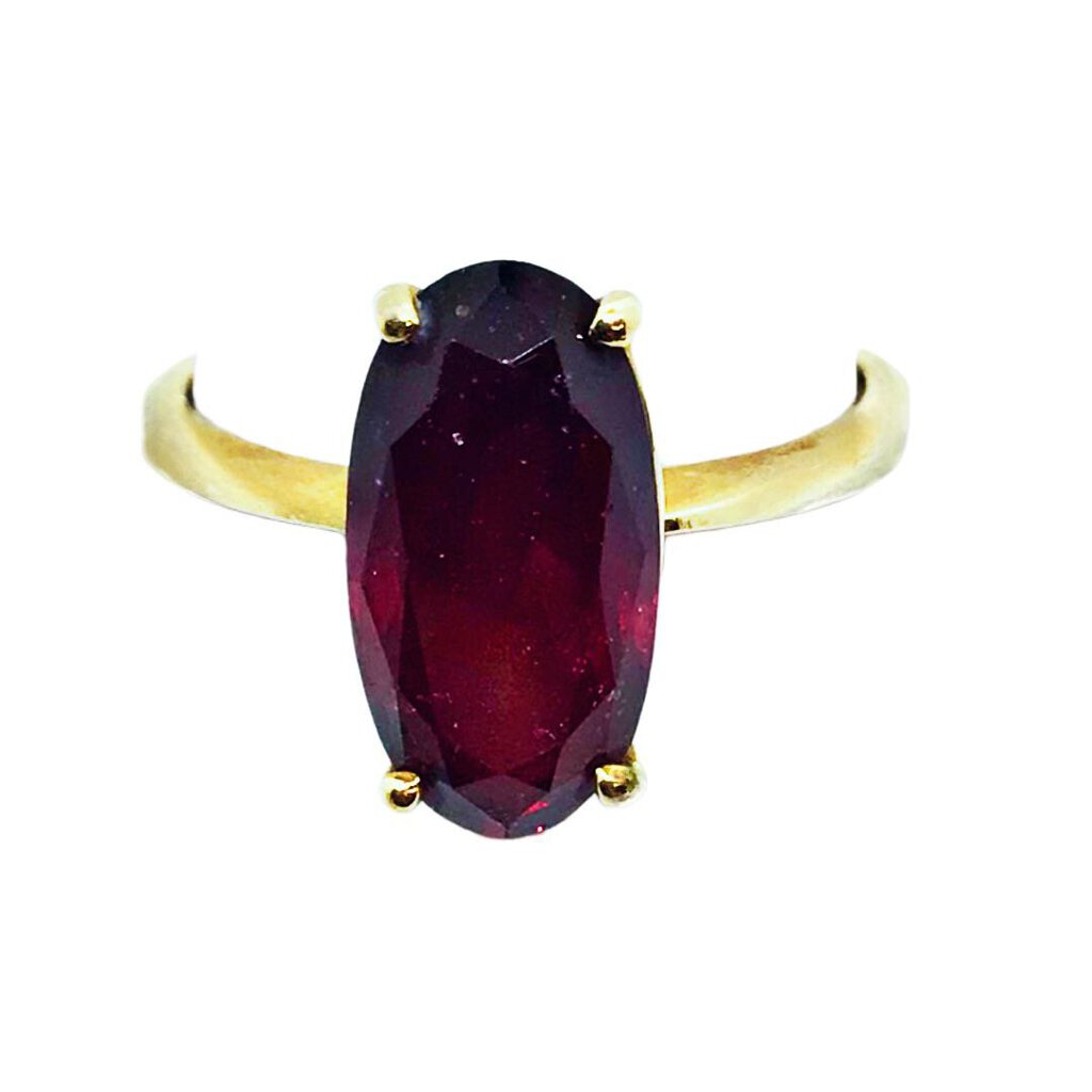 14Kt Ring w. Purple-Red Stone