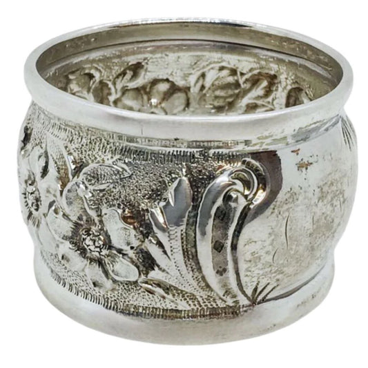 ~1900-15 Ritter & Sullivan Sterling Repousse Napkin Ring