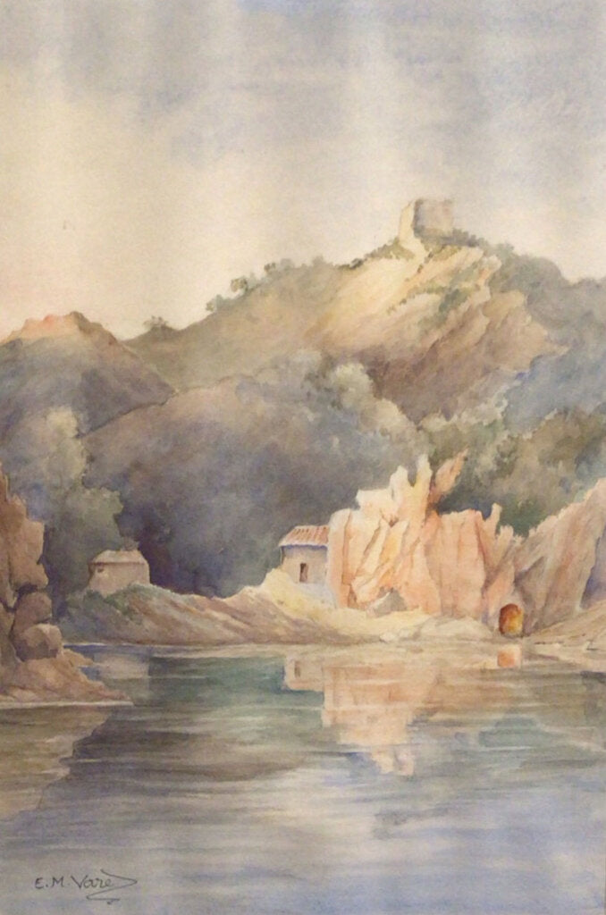 E.M. Vare, Island of Giannutri. Watercolor on Paper