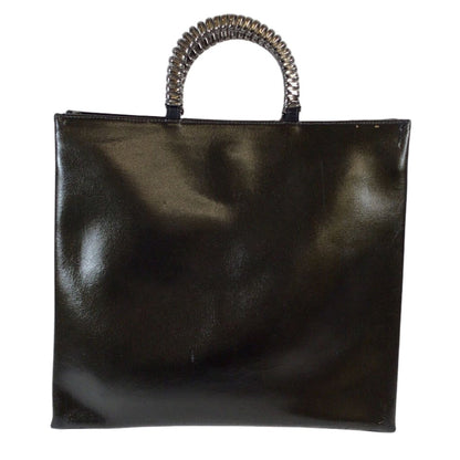 Metallic Gray LOEWE Spain Metal Handle Bag