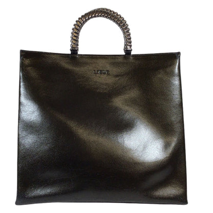 Metallic Gray LOEWE Spain Metal Handle Bag