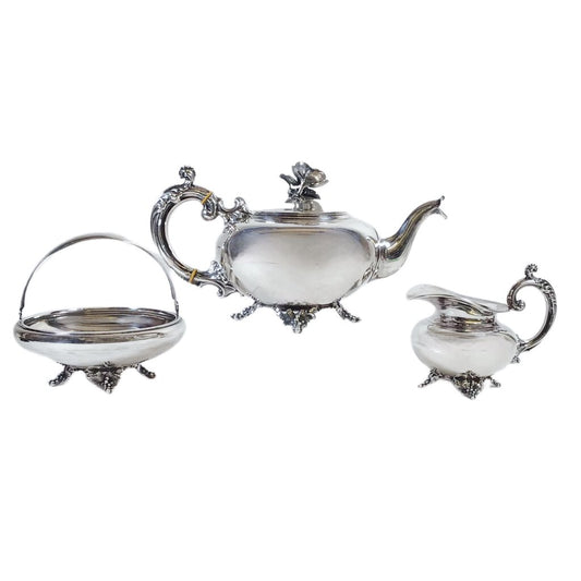 3pc. J.M. van Kempen & Zn. 934 Silver Tea Set, 1861