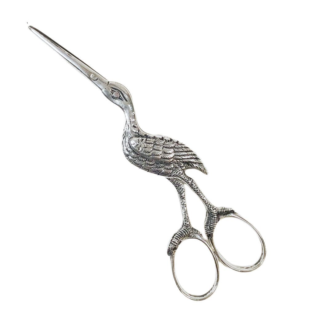 Dutch Silver Stork Embroidery Scissors