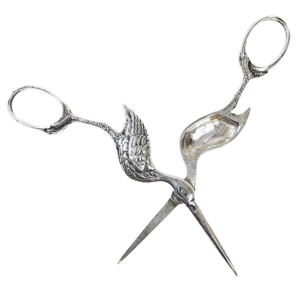 Dutch Silver Stork Embroidery Scissors