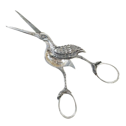 Dutch Silver Stork Embroidery Scissors