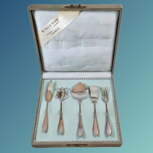 5pc. Gerrit Greup 833 Silver Flatware Set, 1909