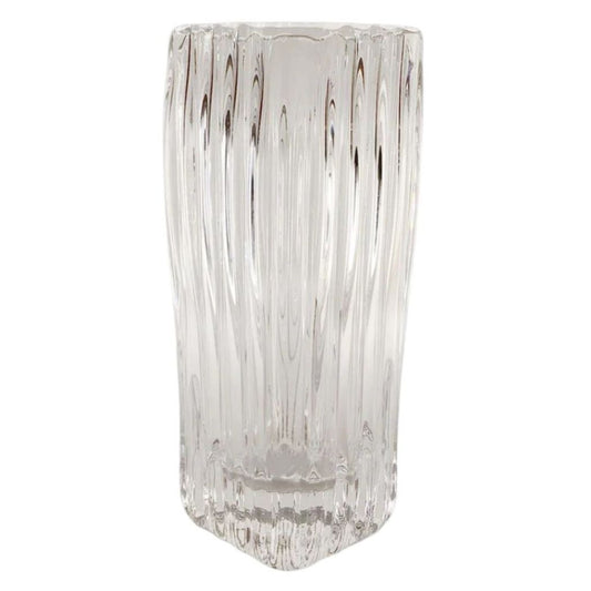 Simon Pearce Square Ribbed Glass Vase