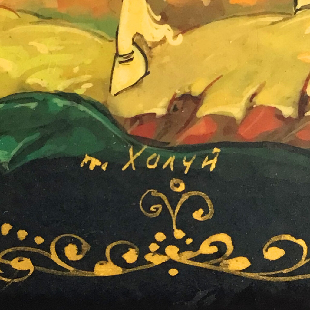 Babarkina, "Alyosha Popovich & Kalika". Kholui Lacquer Box.