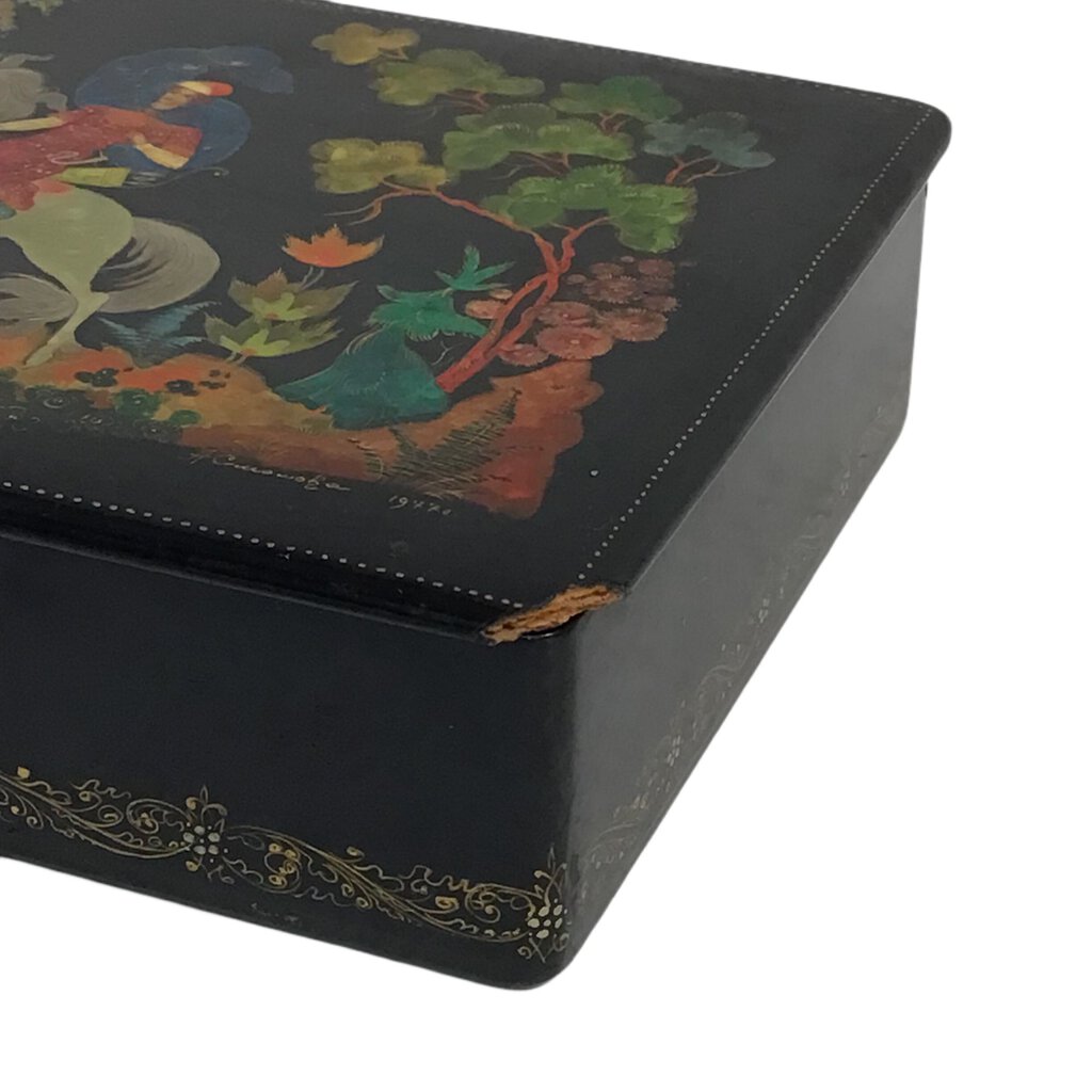 Signed Palekh Lacquer Box, 1977