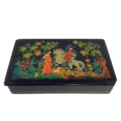 Signed Palekh Lacquer Box, 1977