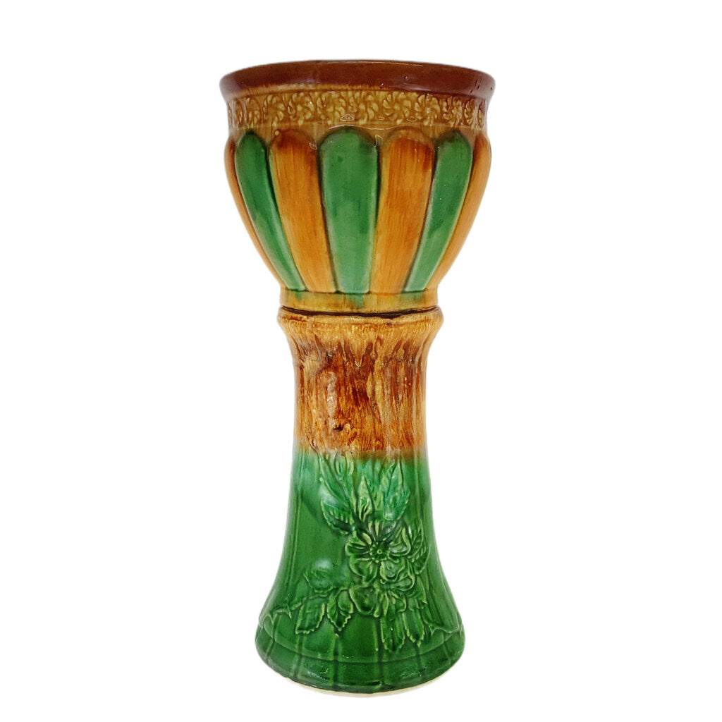 Roseville-Style Art Pottery Jardiniere & Pedestal