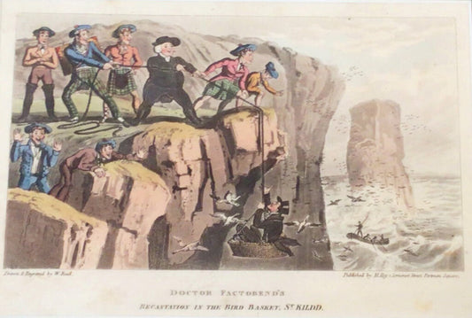 Read, "Doctor Factobend's Recantation". Aquatint, 1821.