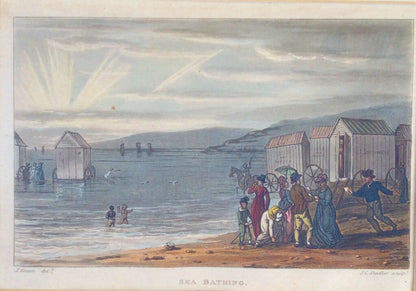 Stadler. Sea Bathing. Aquatint. 1813