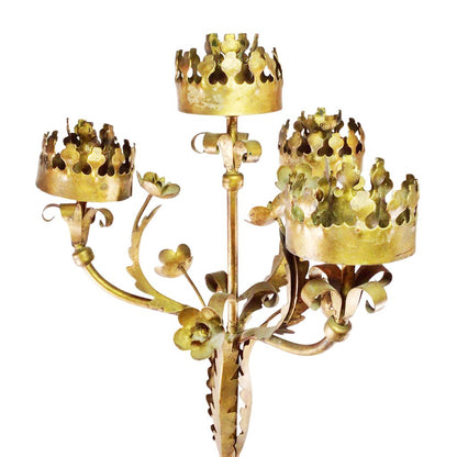 Gilt Metal 4-Light Candelabra