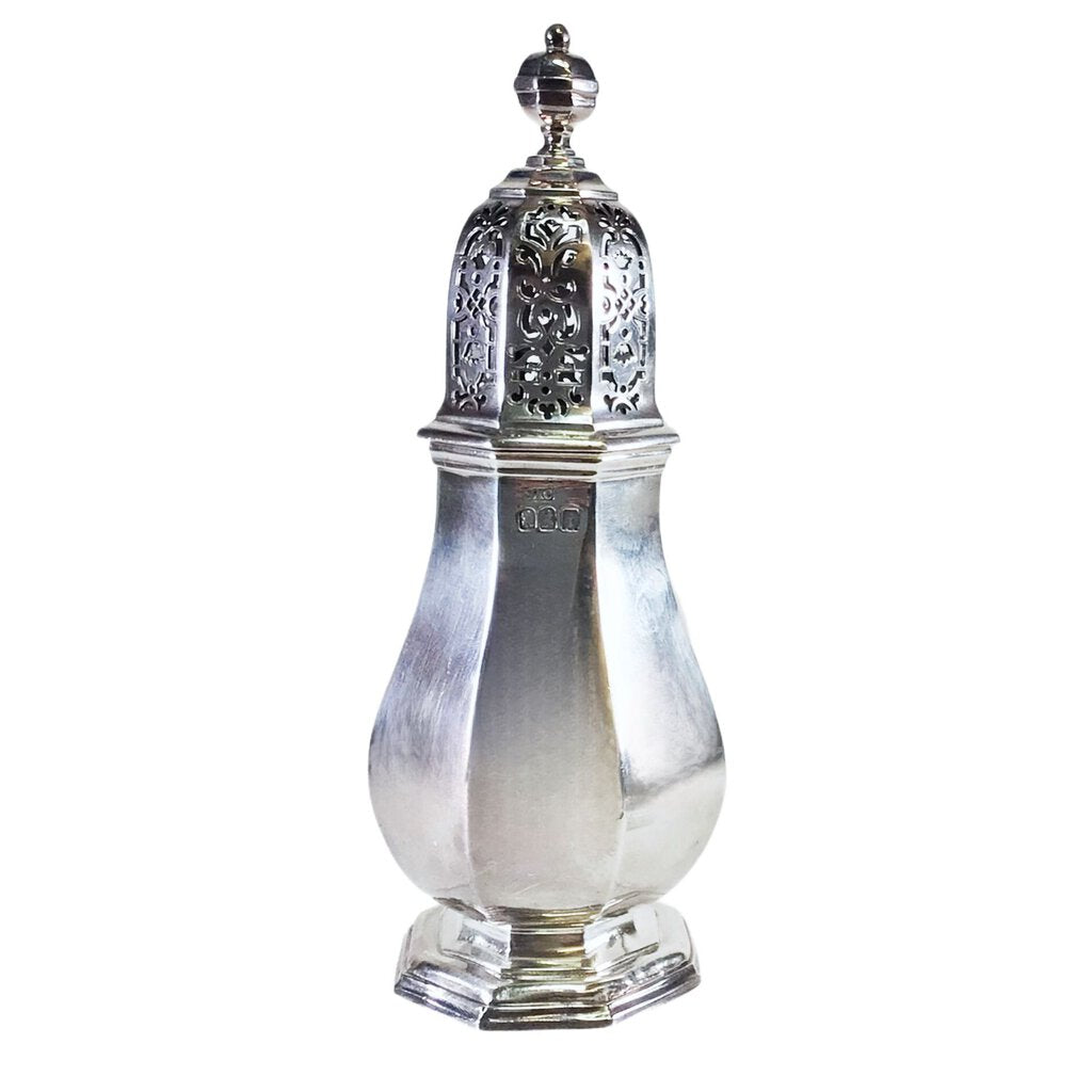 L.A. Crichton Britannia Silver Sugar Shaker, 1924