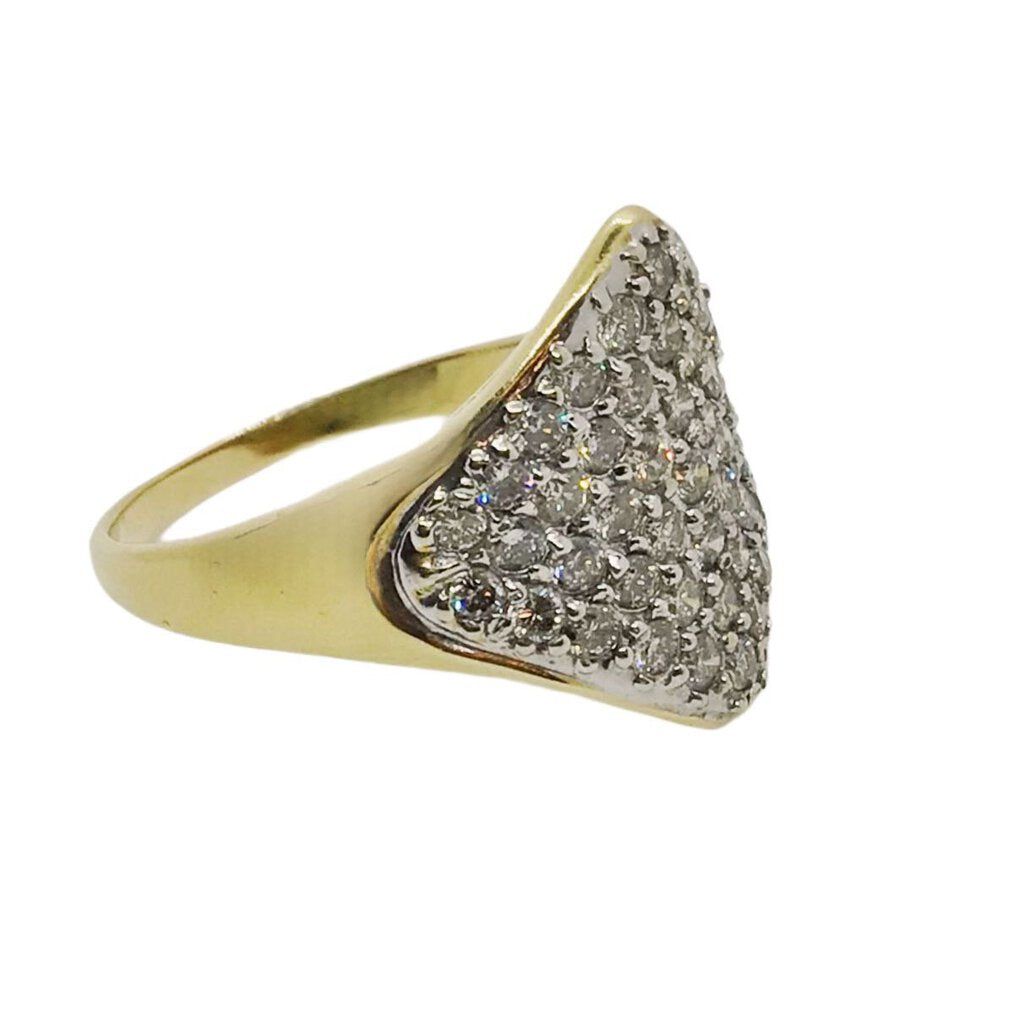 14Kt Gold & Diamond Square Head Ring