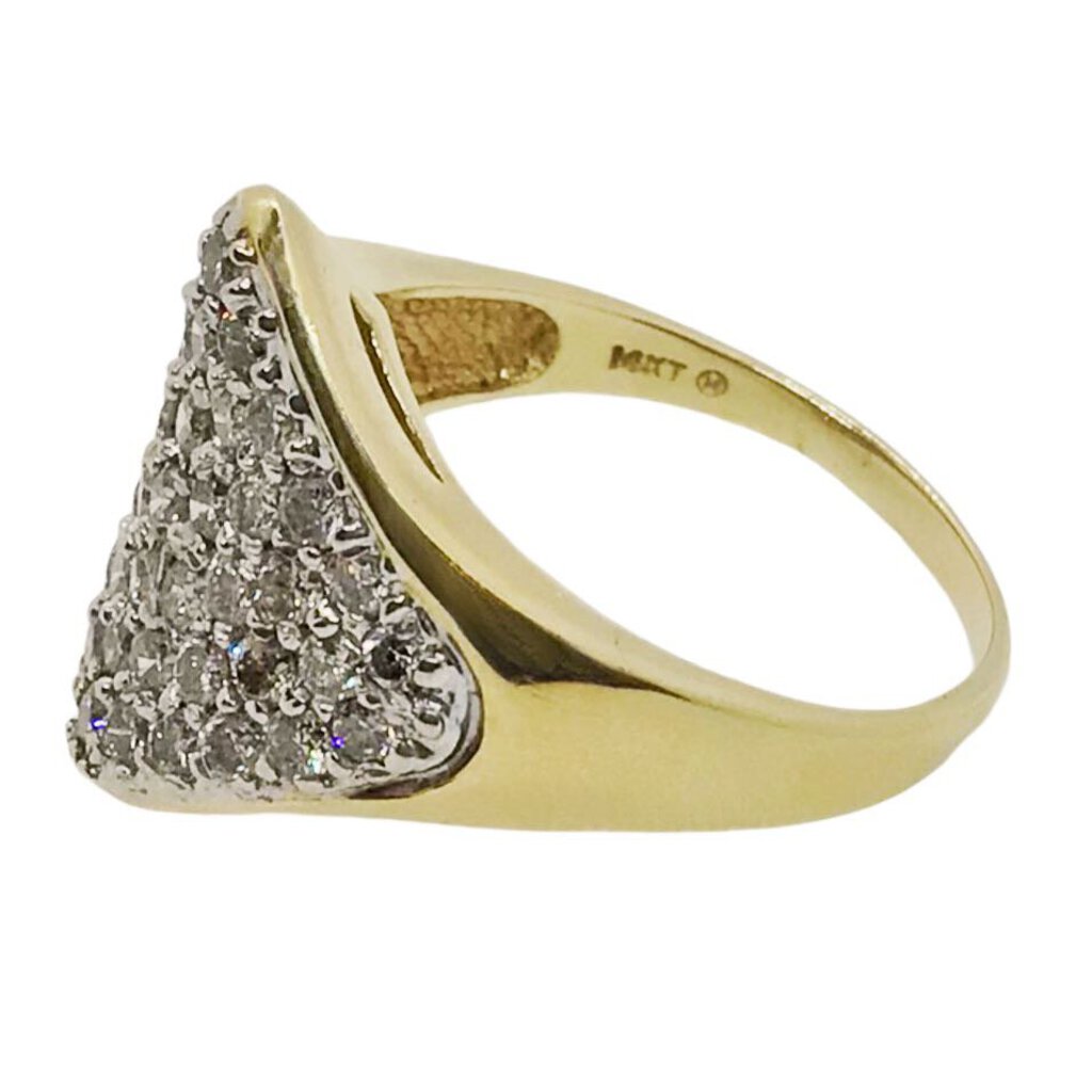 14Kt Gold & Diamond Square Head Ring