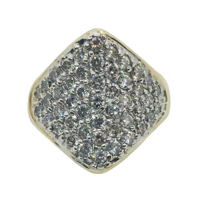 14Kt Gold & Diamond Square Head Ring