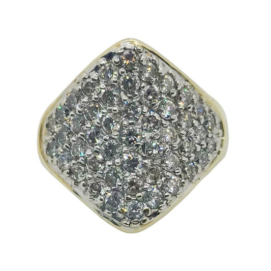 14Kt Gold & Diamond Square Head Ring