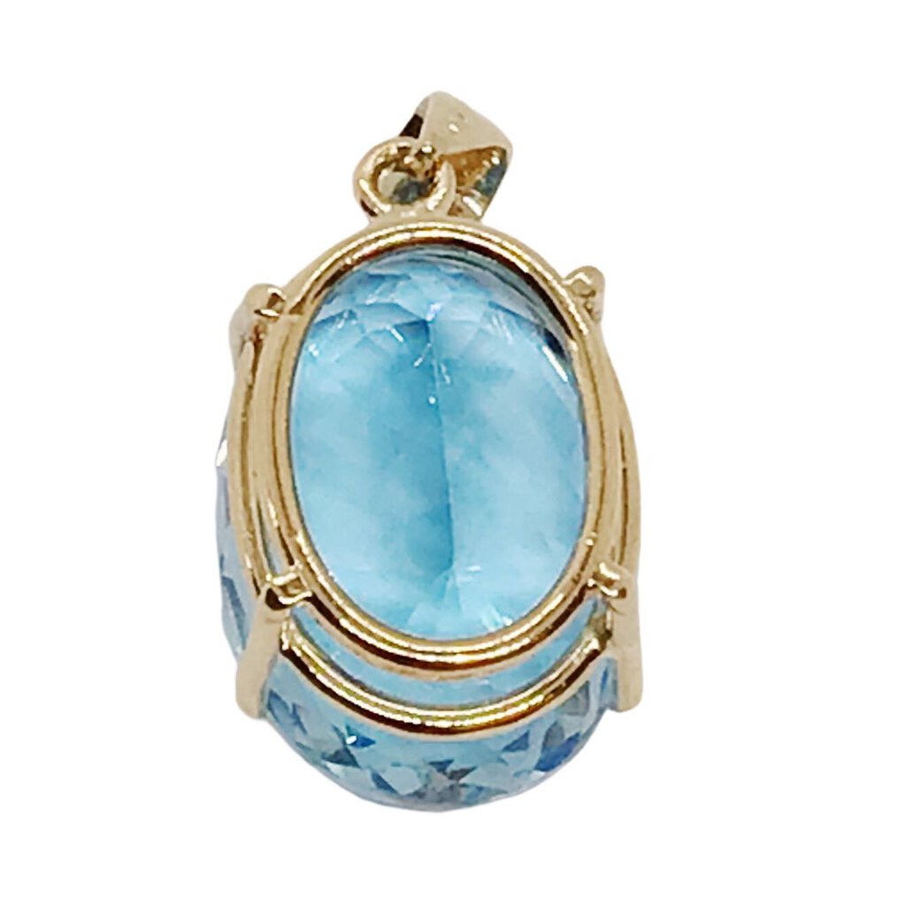 14Kt Gold & Blue Topaz Pendant