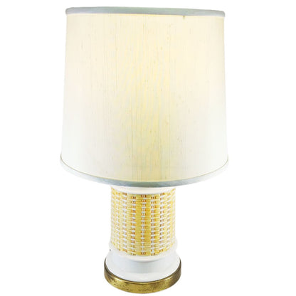 Ceramic Basketweave Table Lamp