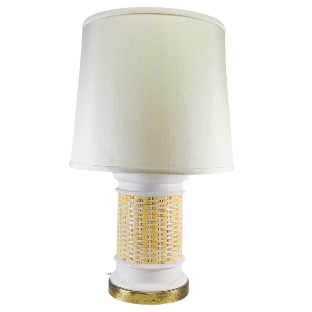 Ceramic Basketweave Table Lamp