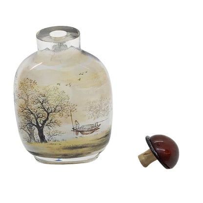 Chinese snuff bottle detailed view landscape