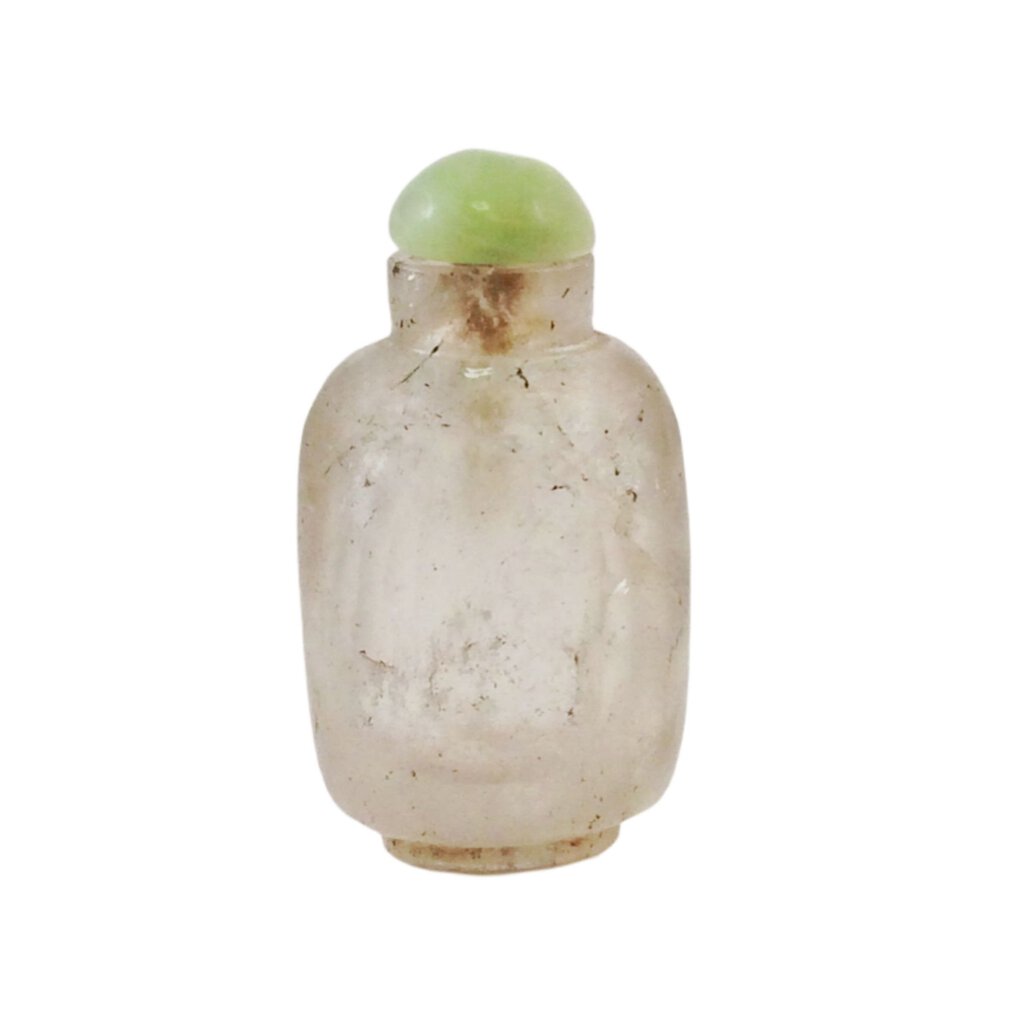 Plain Peking glass snuff bottle imitating rock crystal