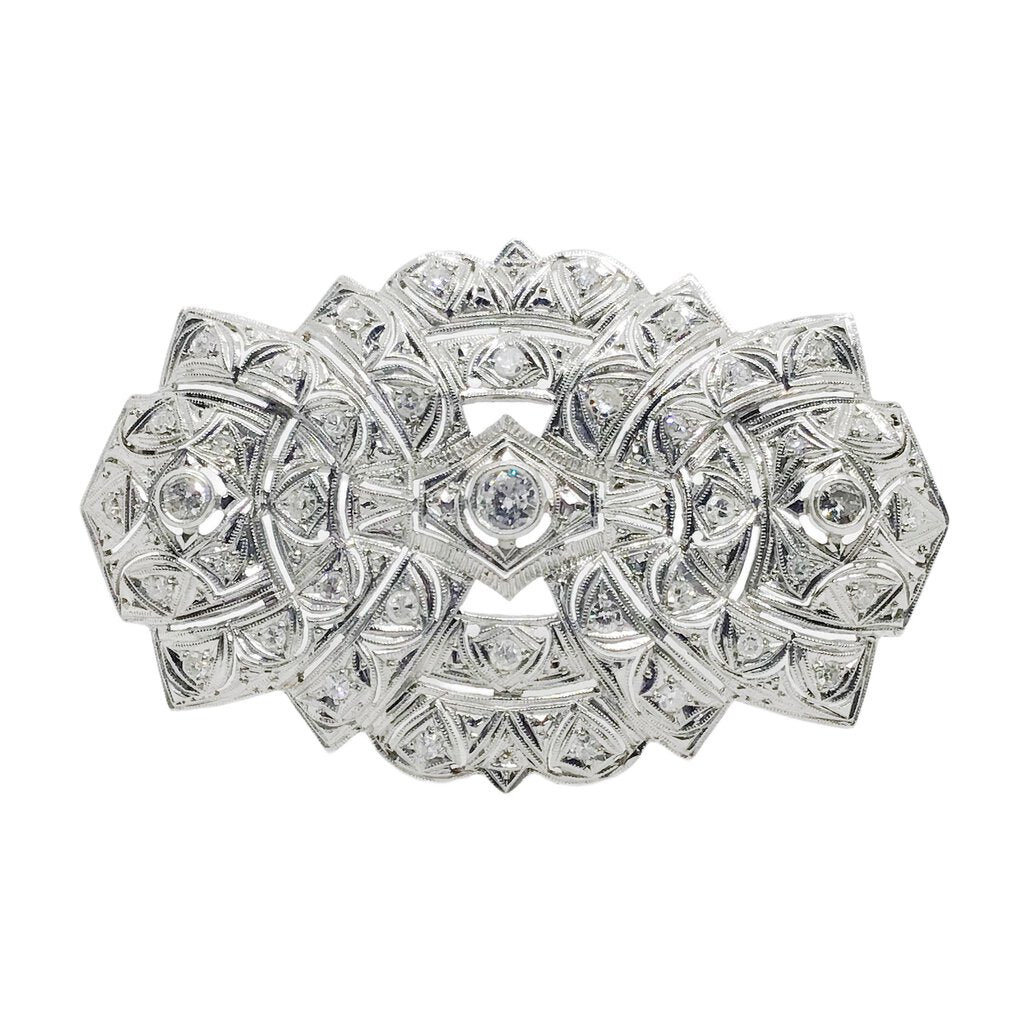 Art Deco Platinum/Diamond Brooch