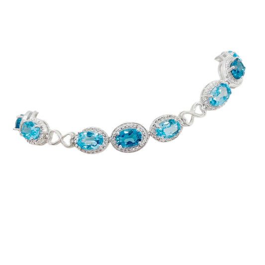 Sterling Blue Topaz Bracelet