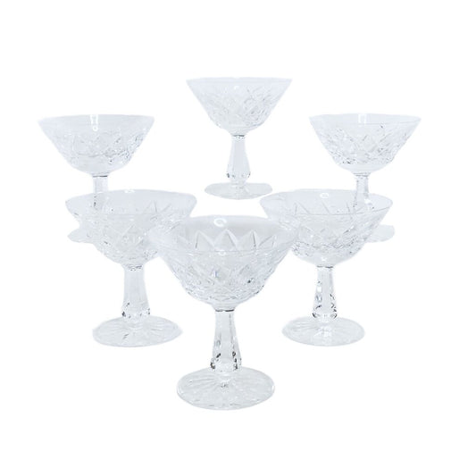 6 Waterford Kinsale Champagne/Tall Sherbet Glasses