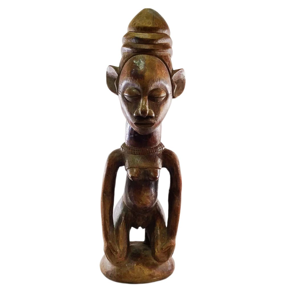 Congolese Carved Wooden Female Figure