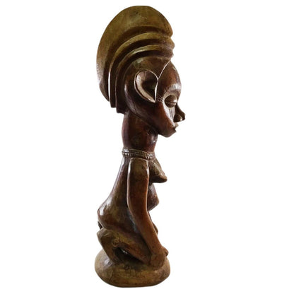 Congolese Carved Wooden Female Figure