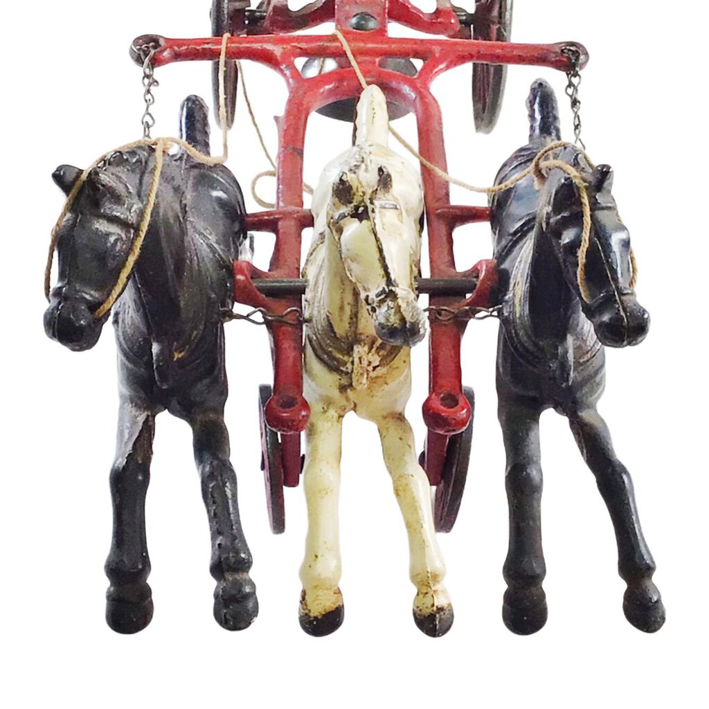 Antique Cast Iron Horse-Drawn Fire Pumper, ca. 1900