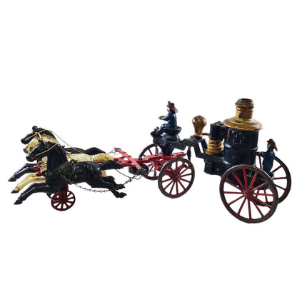 Antique Cast Iron Horse-Drawn Fire Pumper, ca. 1900