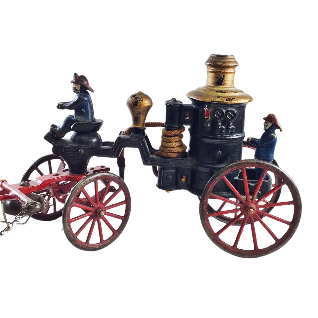 Antique Cast Iron Horse-Drawn Fire Pumper, ca. 1900