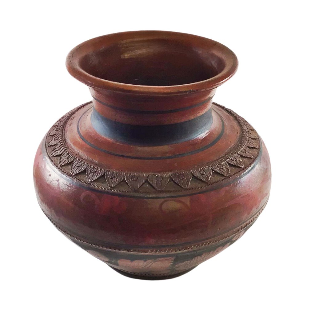 Neoclassical Style Redware Pottery Vase